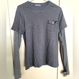 Men’s long sleeve layered effect tee